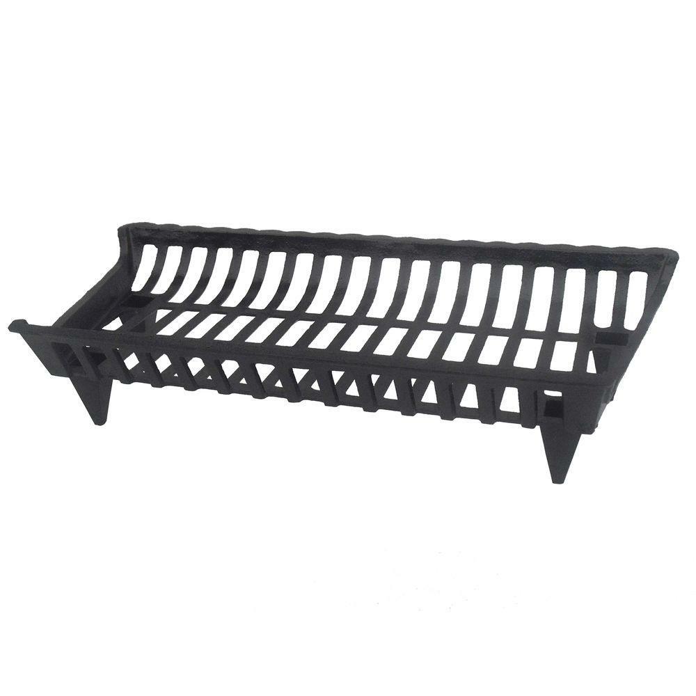 Pleasant Hearth Fireplace Grate Cast Iron High Temperature Paint 30 In Width