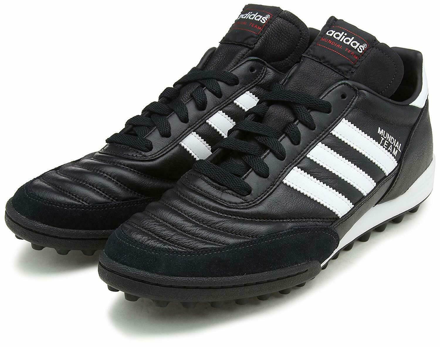 Mundial Team 019228 Black Leather Turf TF Soccer Shoes NEW