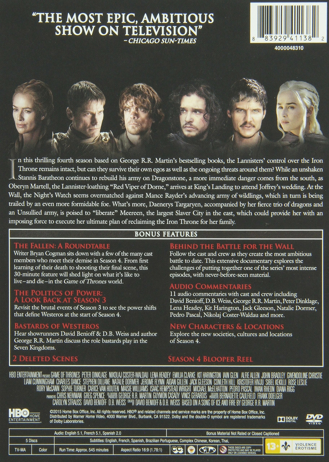 Hbo Game Of Thrones Season 4