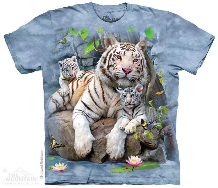 the mountain WHITE TIGERS OF BENGAL ADULT T-SHIRT THE MOUNTAIN
