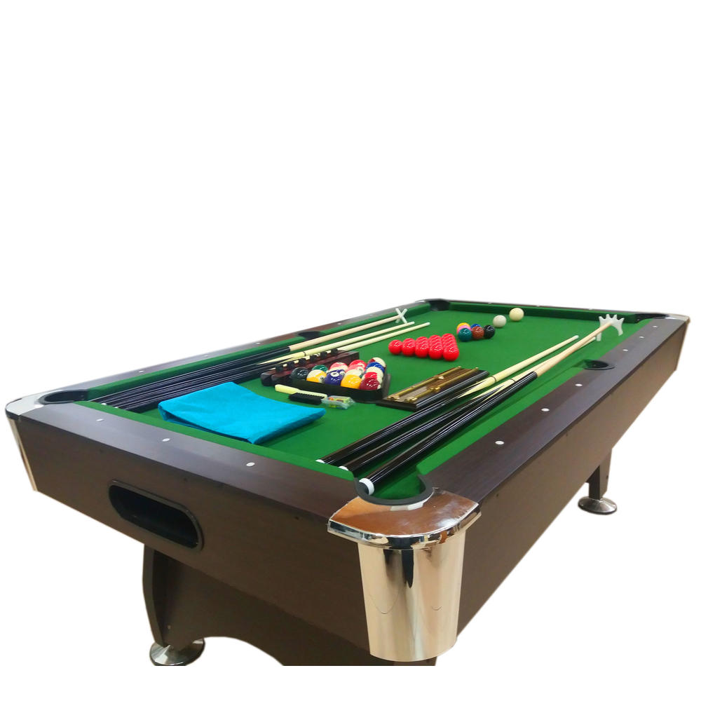 SIMBAUSA 7' Feet Billiard Pool Table Snooker Full Set Accessories Game mod. Green Season
