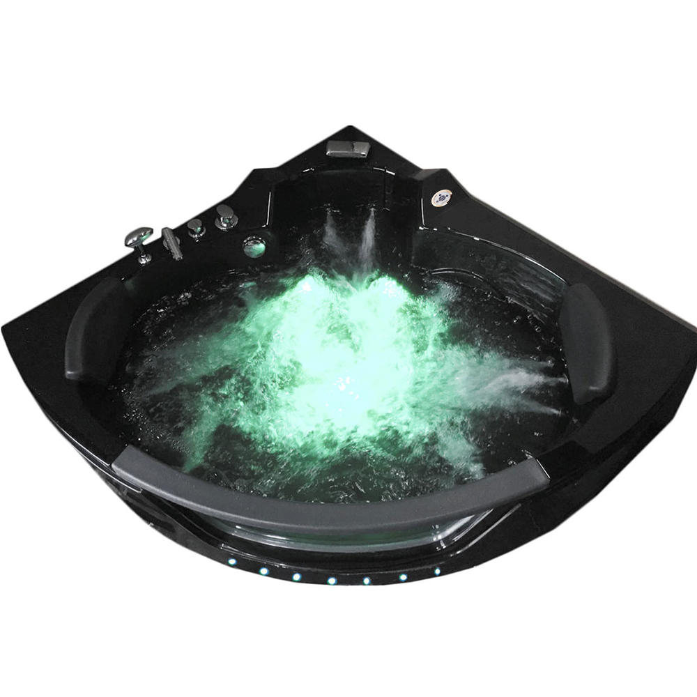 simba usa inc Whirlpool bathtub hydrotherapy Black Hot tub 2 person 59.05" Majestic with Heater