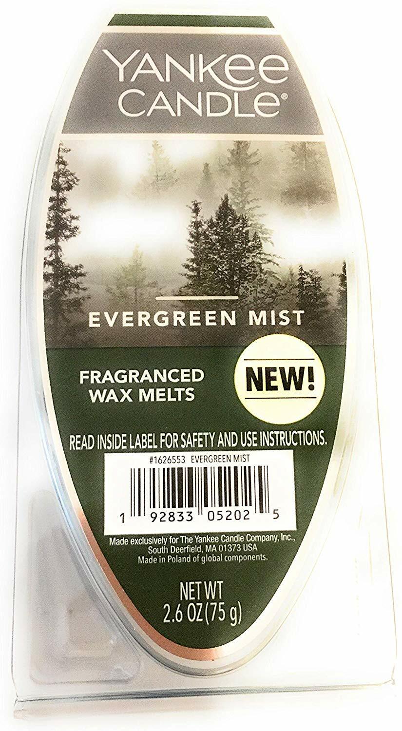 NEW Yankee Candle Evergreen Mist Fragranced wax melts 2.6 oz ...