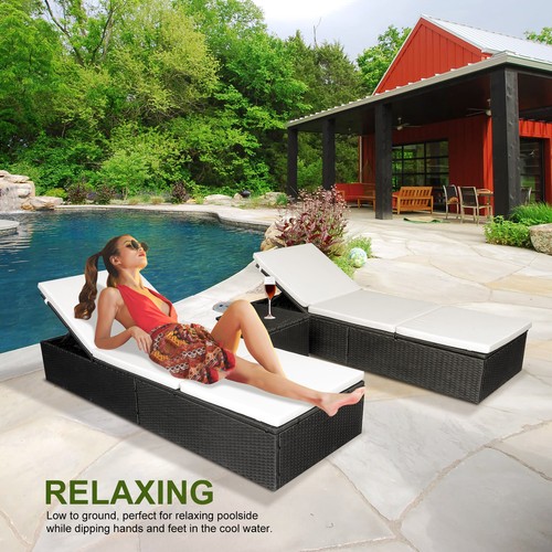 Sun Tanning Lounge Chair Mcombo Sun Lounge Chaise Reclining Chair Outdoor Garden Patio Rattan Sectional Sofa