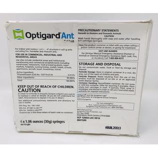 advion 53206 Optigard Ant Bait Gel Box of 4 Tubes w/Plunger ...