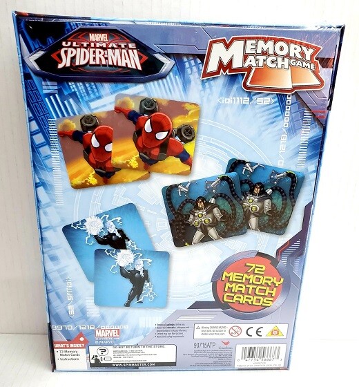 Marvel MARVEL ULTIMATE SPIDERMAN Memory Match Game 72 Cards Kids