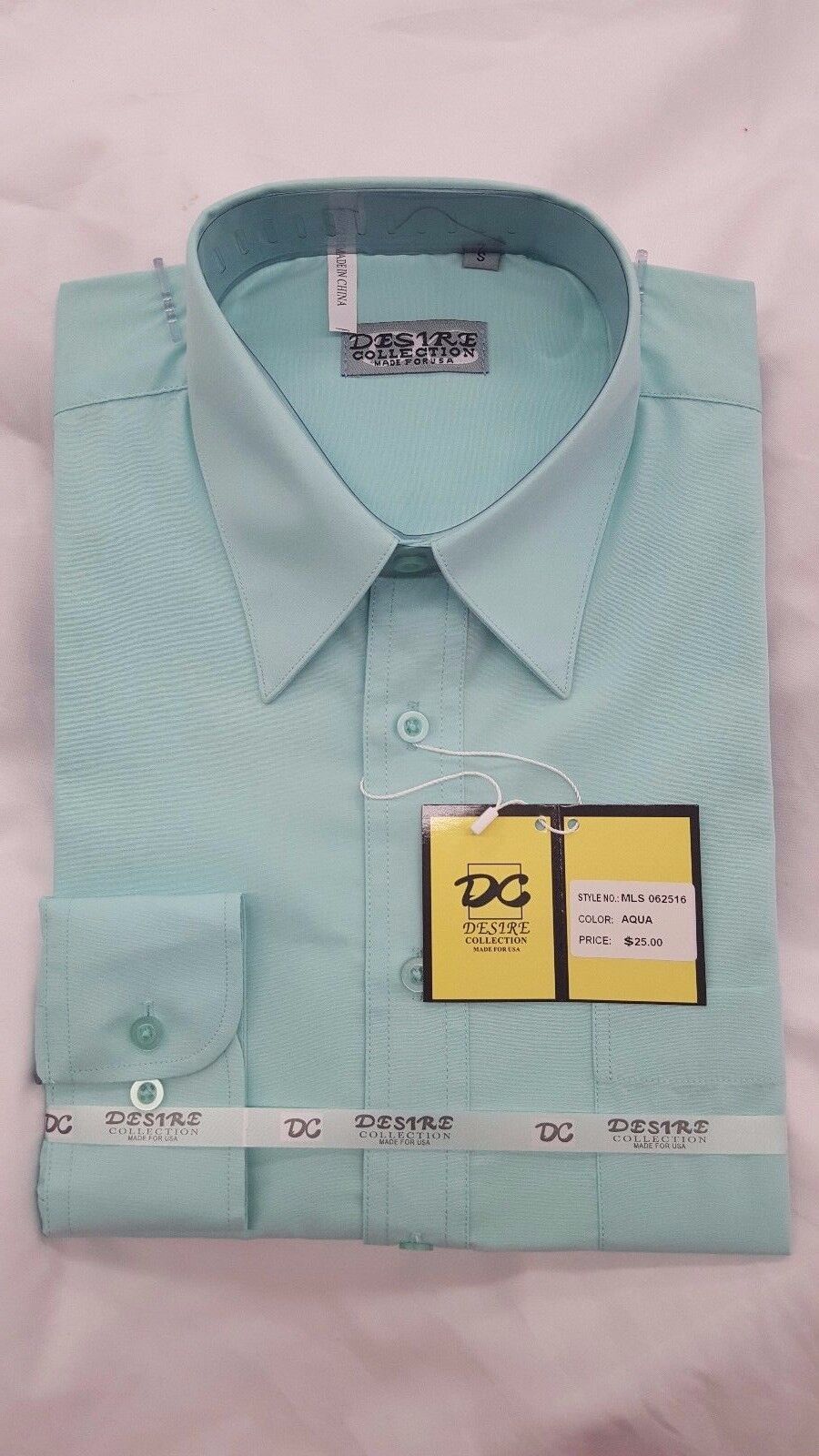 Desire Collection 30 Colors!! 5 Sizes!! Men's Solid DRESS SHIRTS Button ...