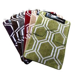 Ramano Collections Bath Mat Set 2 Piece Jumbo Purple Brown Gray Red Beige Green Non Slip Absorbent