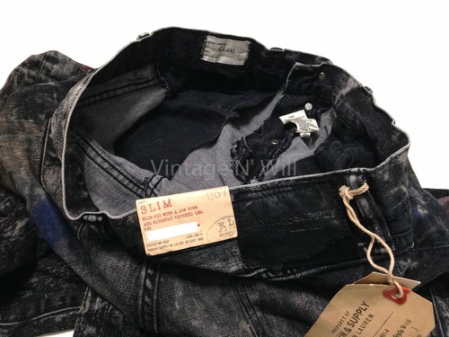 Denim Supply Ralph Lauren Black Slim Fit Rickson Paint Splatter Distressed Jeans Denim Supply Ralph Lauren Black Slim Fit Rickson Paint Splatter Distressed Jeans