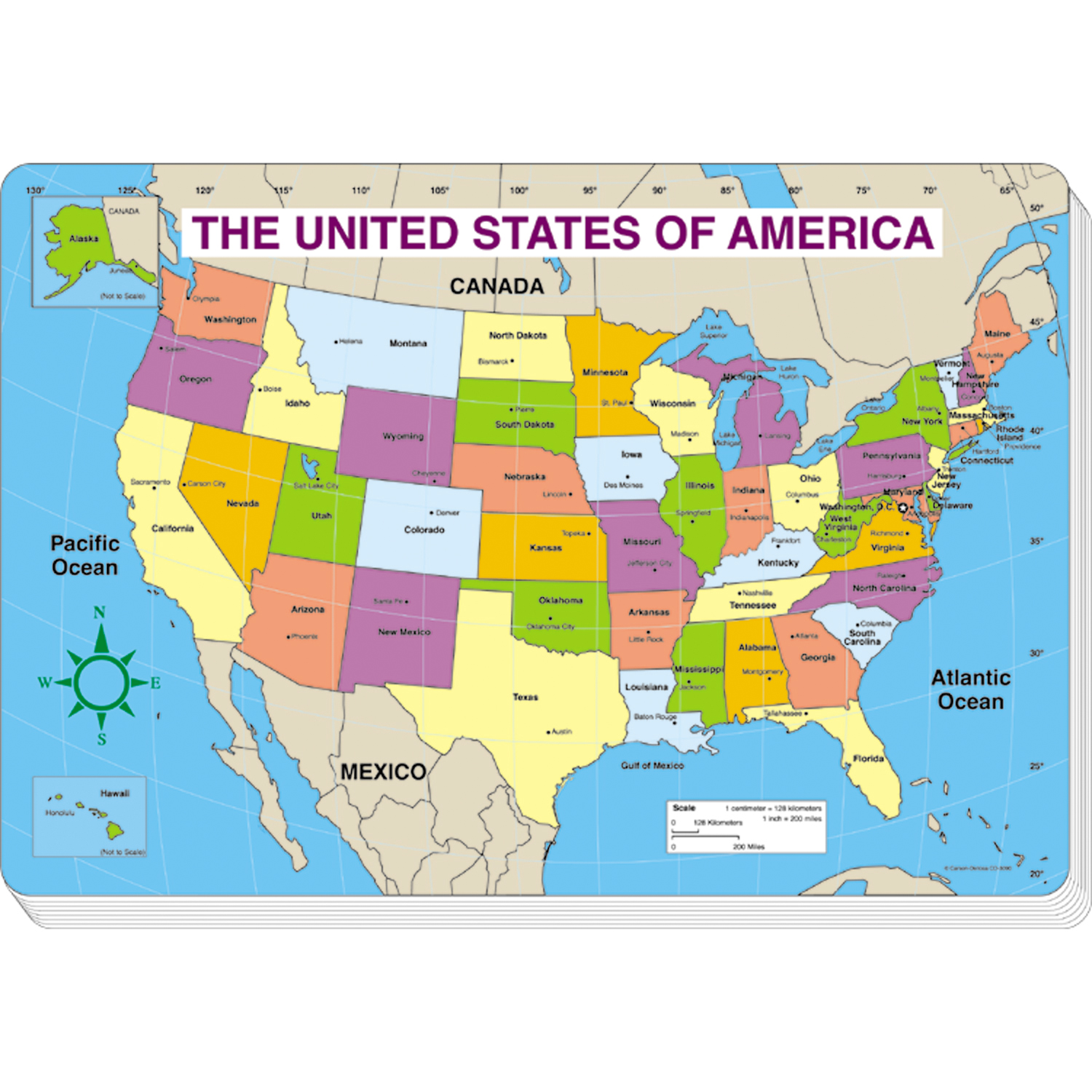 All 50 States Map Labeled
