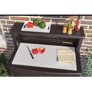 Suncast Patio Deck Storage Prep Station Cabinet Serving Deck