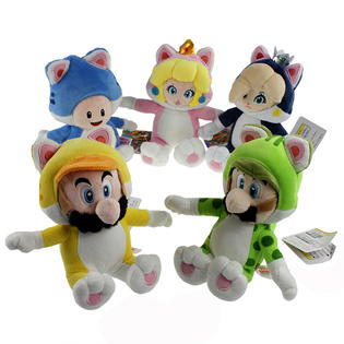 Nintendo 5x Super Mario 3d World Cat Mario Luigi Princess Peach
