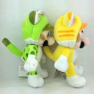 Nintendo 2x Super Mario 3d World Cat Form Mario Luigi Yellow Green