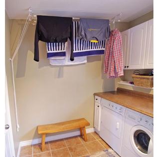 Drying Rack 3 Rod Laundry Lift Stainless Hang Clothes