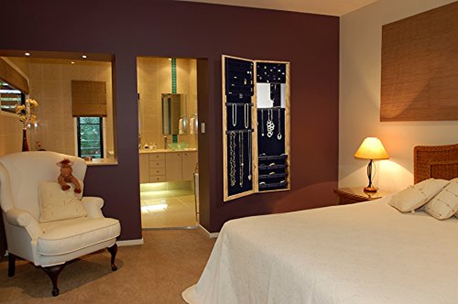 Plaza Astoria Over The Door Wall Mount Jewelry Armoire With Full Door Wall Mount Jewelry Armoire
