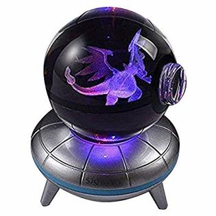 Sjqwzry 3d Crystal Ball Led Night Light Base Changes Color Toy Lamp 20inch New Gifts