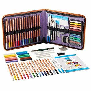 Colour Block Drawing Travel Art Set 40 Pc Plete With 16 Colored