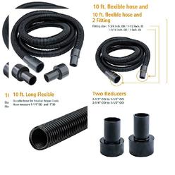 Powertec Powertec 70175 Dust Collection Hose With Fittings