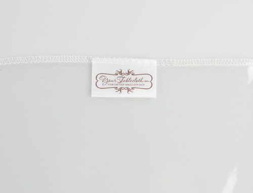 Yourtablecloth Heavy Duty Clear Vinyl Round Fitted Tablecloth Clear Vinyl Round Fitted Tablecloth