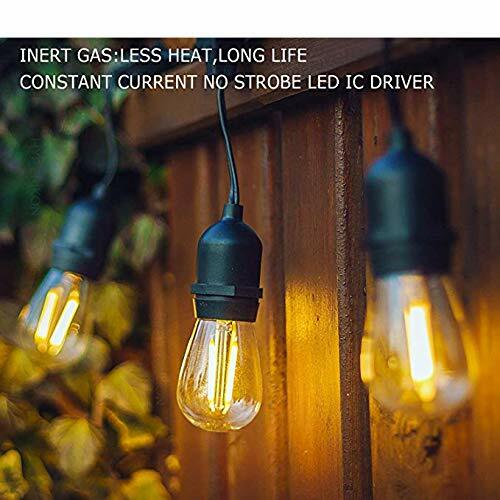 Niosta 24ft Outdoor Hanging String Lights With 12 Dimmable Led 24ft Outdoor Hanging String Lights