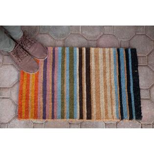 Iuc International Hand Woven Extra Thick Rainbow Coir Doormat 1 6
