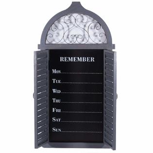 Benzara Wood Metal Wall Decor Gray Grey