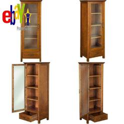 Mission Oak Curio Cabinet