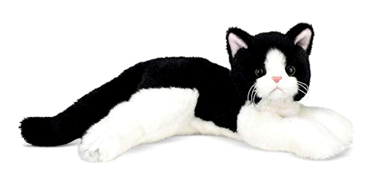 Bearington Collection Bearington Domino Plush Stuffed Animal Black And White Tuxedo Cat Kitten 15