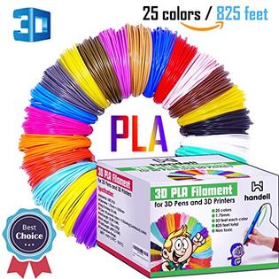 Handell Arts H3df2510 3d Pen Filament Refills Pla Filament 1 75mm 25 Colors 20 Solid Colors 5