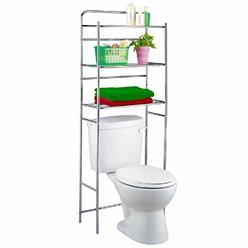 Elegant Bathroom Space Savers Over Toilet Storage Shelf