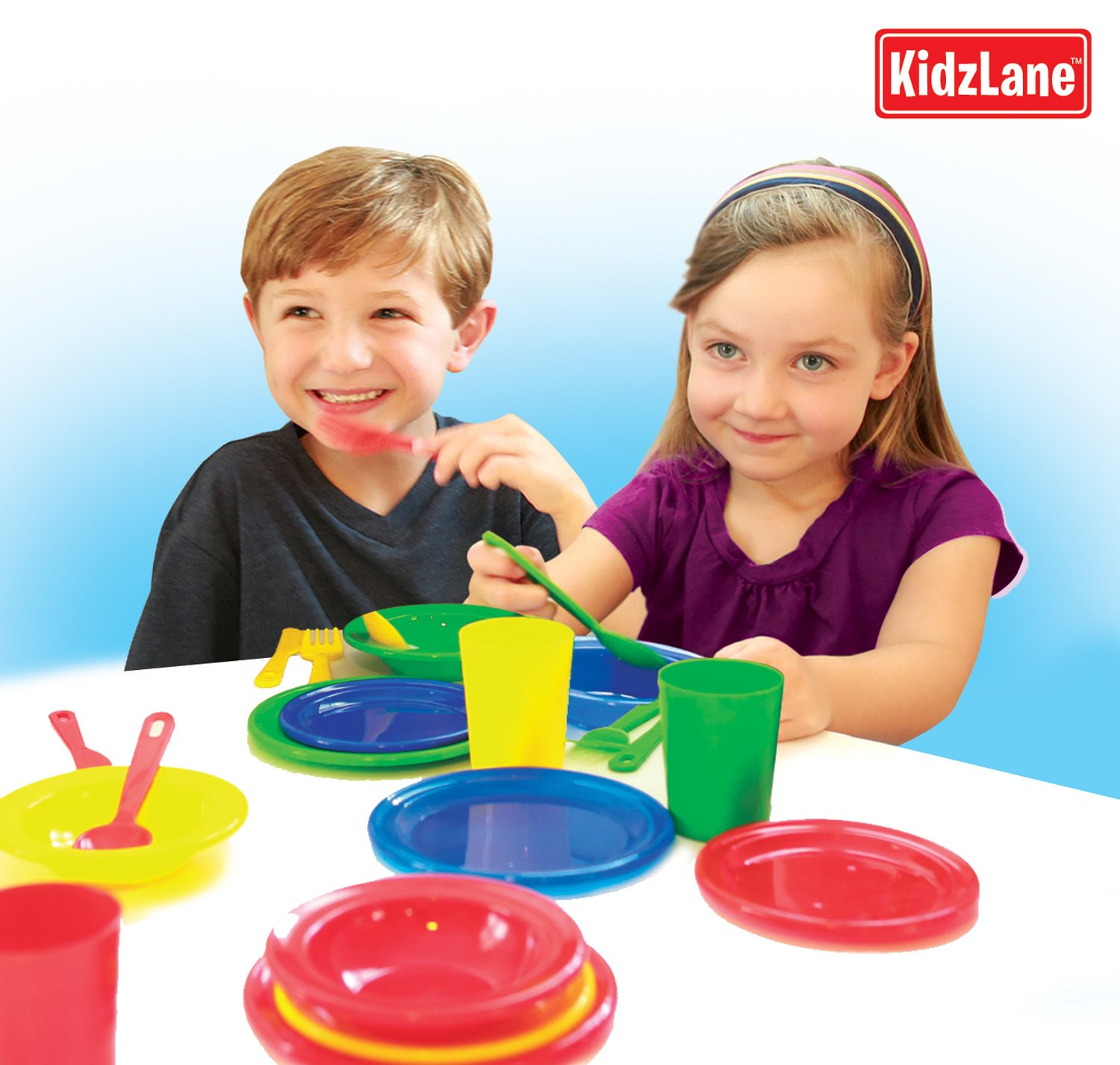 Kidzlane Durable Kids Play Dishes Pretend Childrens Dish Kidzlane Durable Kids Play Dishes