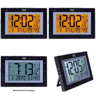 Hito Hito 9 5 Large Atomic Self Setting Digital Desk Wall Clock W Stand 6 Timezones