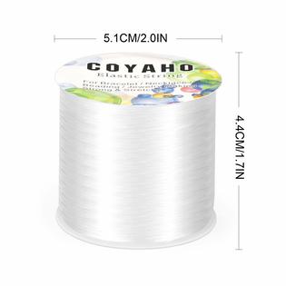 Coyaho 1mm Elastic String For Bracelets 100m 328ft Stretchy Coyaho 1mm Elastic String For Bracelets