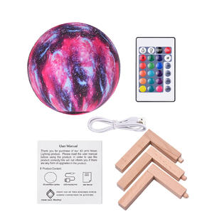 Aibecy Aibecy Led Moon Lamp 3d Printed Large Lunar Night Light Stand Usb Cable H6a8