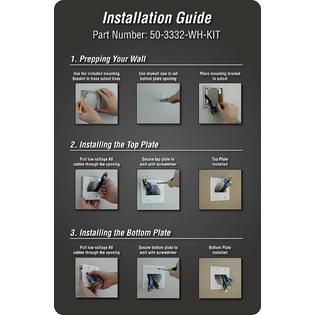 Datacomm 50 3332 Wh Kit Flat Panel Tv Cable Organizer Kit White