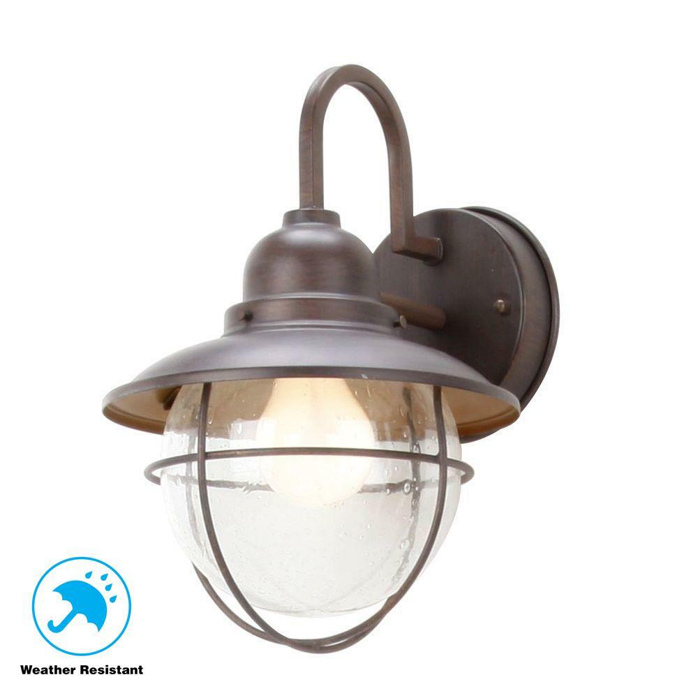 Hampton Bay Boa1691h B 1 Light Brick Patina Outdoor Cottage Wall Light Brick Patina Outdoor Cottage Wall