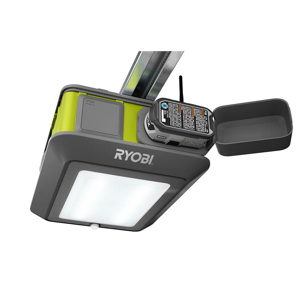 Ryobi Ultra Quiet 2 Hp Belt Drive Garage Door Opener W Battery