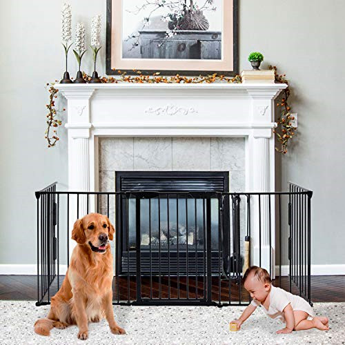 Nsdirect Nsdirect 121 Inch Baby Gate Fireplace Fence With Door