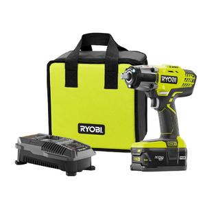 Ryobi 18 Volt One Lithium Ion Cordless Wrench Kit 3 Speed With Battery Charger Bag