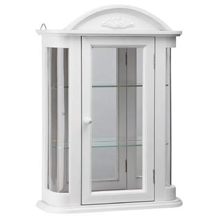 Wooden Glass Display Case Durable Vintage Antique Cabinet Wall