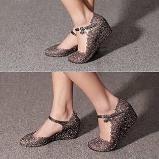 Paul Kevin Women S Jelly  Wedge Crystal Sandals  High Heels  Paul Kevin Women S Jelly  Wedge Crystal Sandals  High Heels