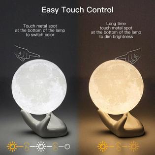 Brightworld Brightworld Moon Lamp 3 5 Inch 3d Printing Lunar Lamp