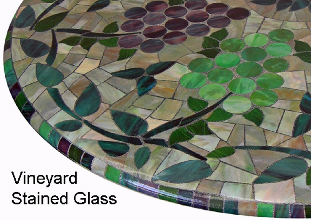 Table Magic Mosaic Cloth Round 36 To 48 Elastic Edge Fitted Vinyl Cover Glass Table Magic Mosaic Cloth Round 36, 48 Round Table Cover With Elastic Edge