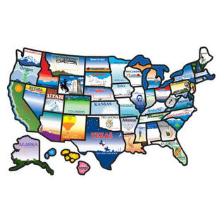 Us States Travel Sticker Wall Decor Home Rv Trailer Camper Map Decal Permanent