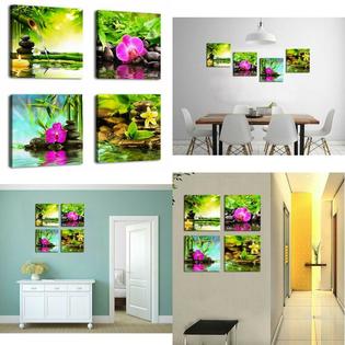 Yearainn Canvas Print Painting Picture Flower Spa Wall Art Framed