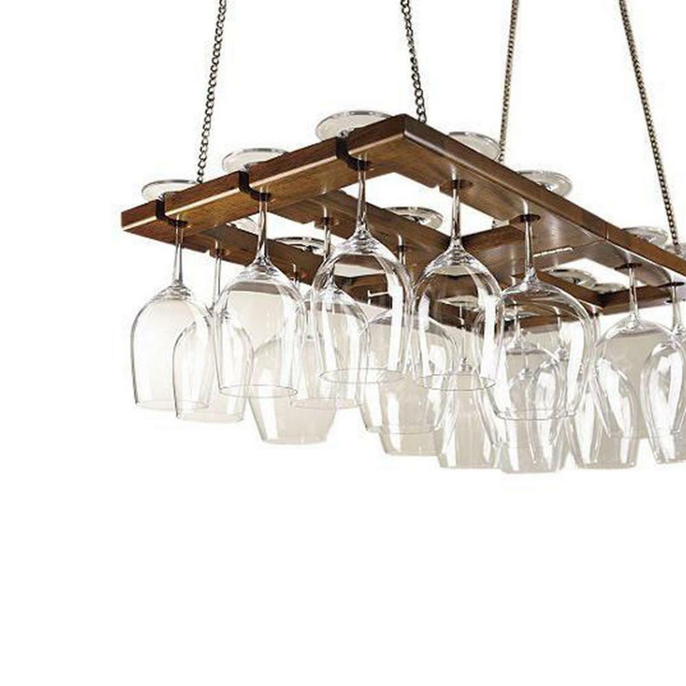 Wine Enthusiast Wine Glass Rack Holder Hanging Stemware