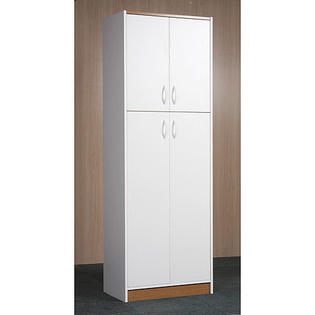 Orion Kitchen Pantry Storage Cabinet White 4 Door Wood Organizer 5
