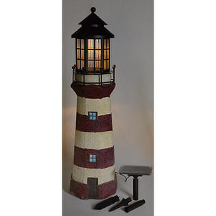 Garden Sun Light Inc C5116b Solar Powered Led Outdoor Lighthouse