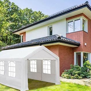 Abba Patio Extra Large Heavy Duty Carport with Removable Sidewalls