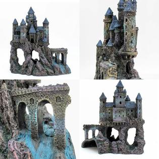 Penn Plax Castle Aquarium Decoration Hand Painted With Realistic